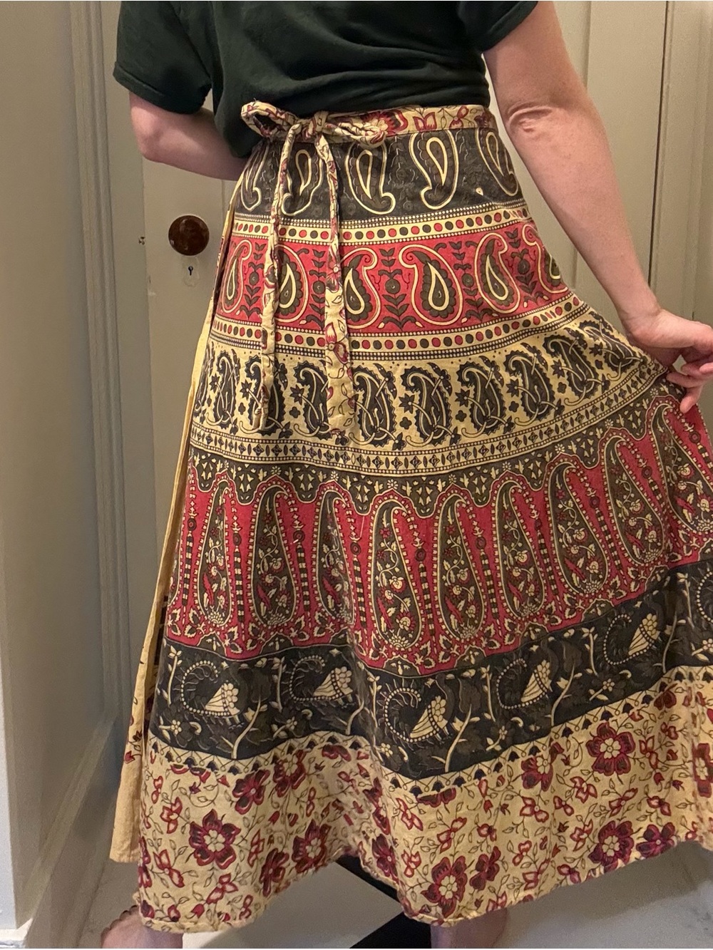 Advance Apparels 100% Cotton Convertible Wrap Skirt/Dress - Picture 4 of 8